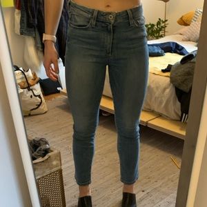 High waisted stretch jeans